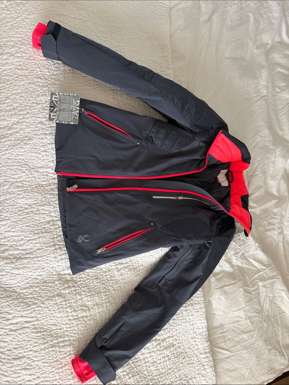 Spyder Black Jacket with Bright Pink Trim